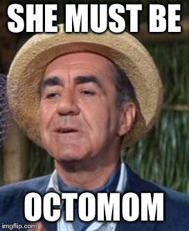 Thurston Howell the 3rd | SHE MUST BE OCTOMOM | image tagged in thurston howell the 3rd | made w/ Imgflip meme maker