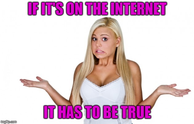 IF IT'S ON THE INTERNET IT HAS TO BE TRUE | made w/ Imgflip meme maker