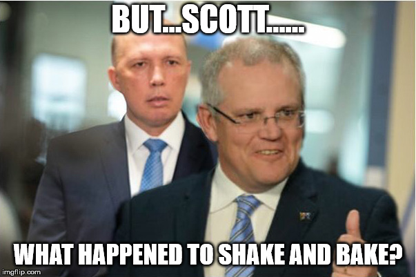 BUT...SCOTT...... WHAT HAPPENED TO SHAKE AND BAKE? | image tagged in liberal spill,liberal party,libspill | made w/ Imgflip meme maker