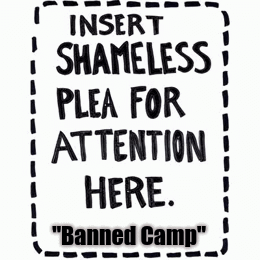 Banned Camp | "Banned Camp" | image tagged in gifs,shameless,attention,need,look at me | made w/ Imgflip video-to-gif maker