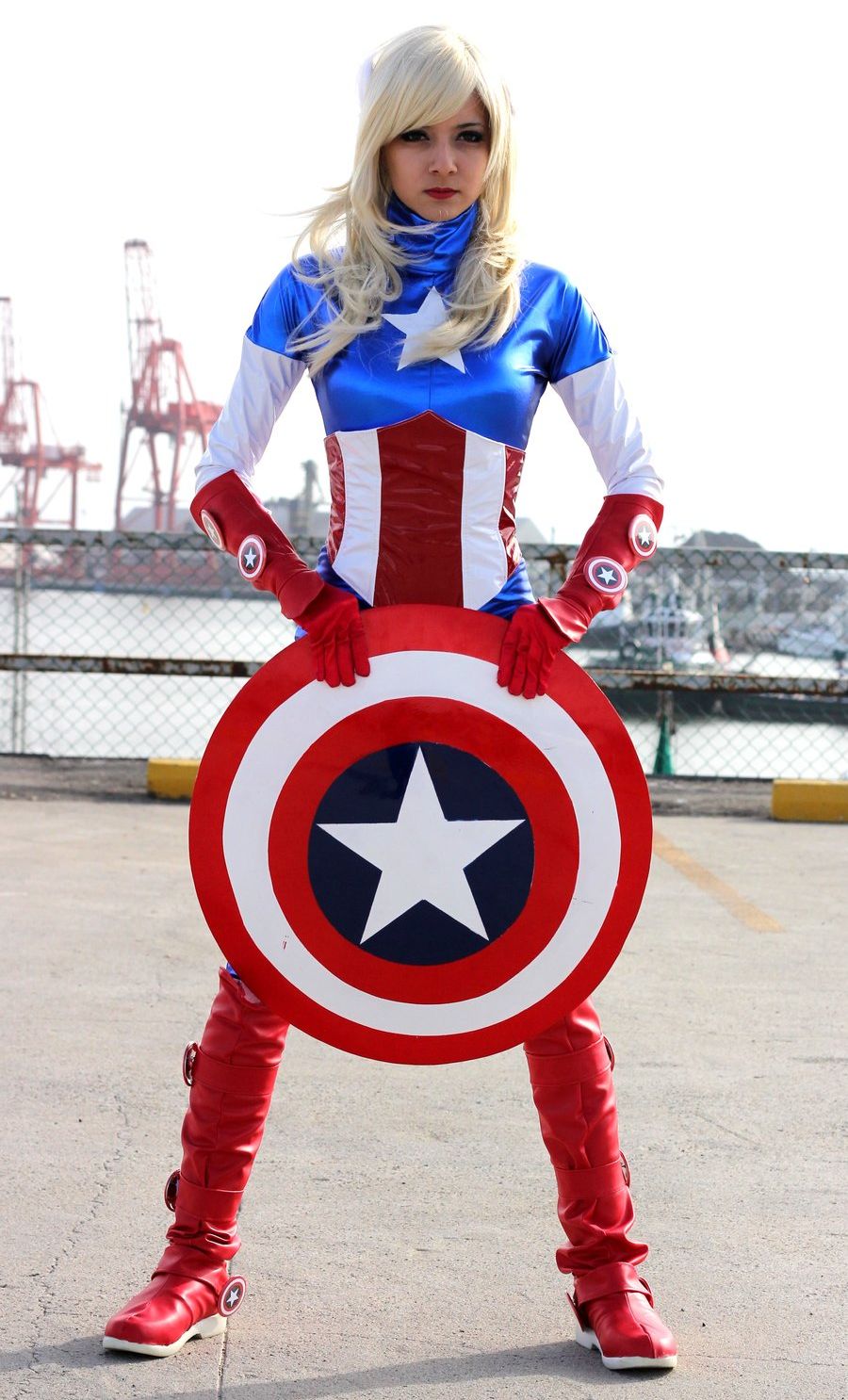 High Quality Lady Cap cosplay Blank Meme Template