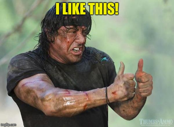 Sylvester Stallone Thumbs Up | I LIKE THIS! | image tagged in sylvester stallone thumbs up | made w/ Imgflip meme maker