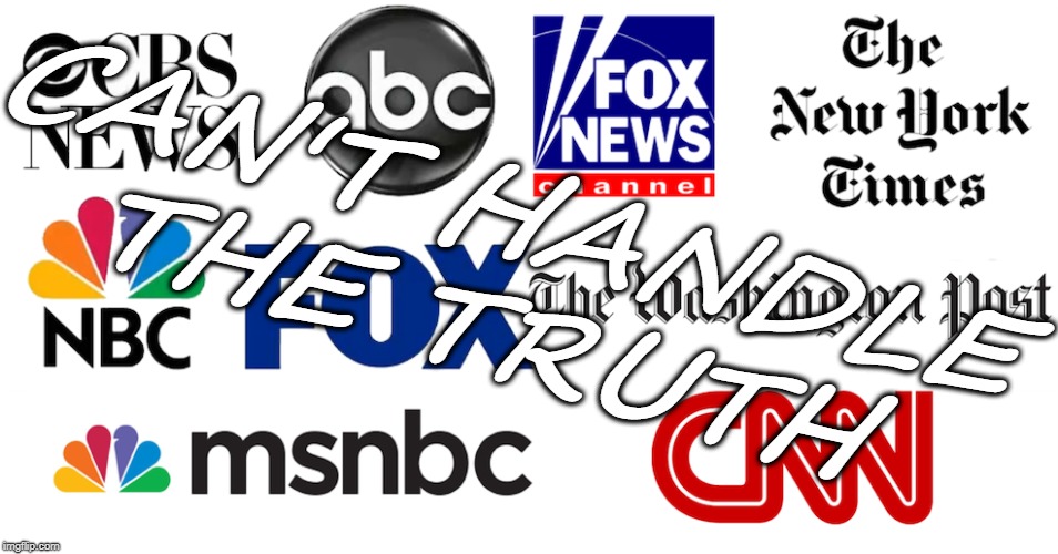 MSM |  CAN'T HANDLE THE TRUTH | image tagged in msm lies | made w/ Imgflip meme maker