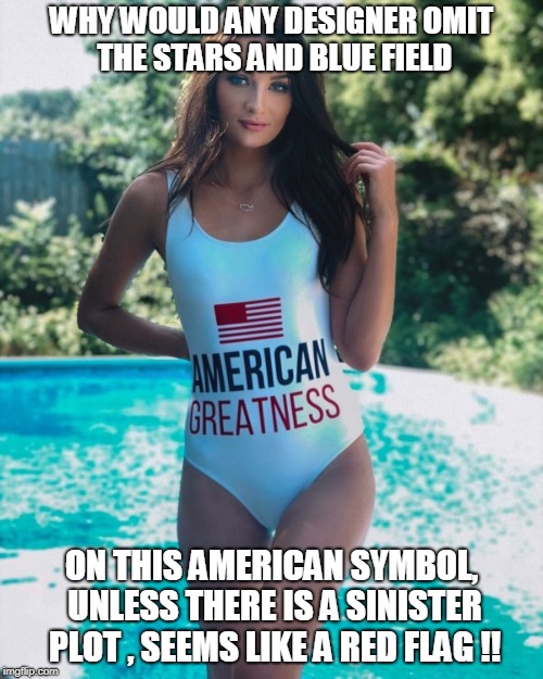 er, a big red flag here,a conspiracy confirmed. | WHY WOULD ANY DESIGNER OMIT THE STARS AND BLUE FIELD; ON THIS AMERICAN SYMBOL, UNLESS THERE IS A SINISTER PLOT , SEEMS LIKE A RED FLAG !! | image tagged in subtle lies,american greatness,rewriting history | made w/ Imgflip meme maker