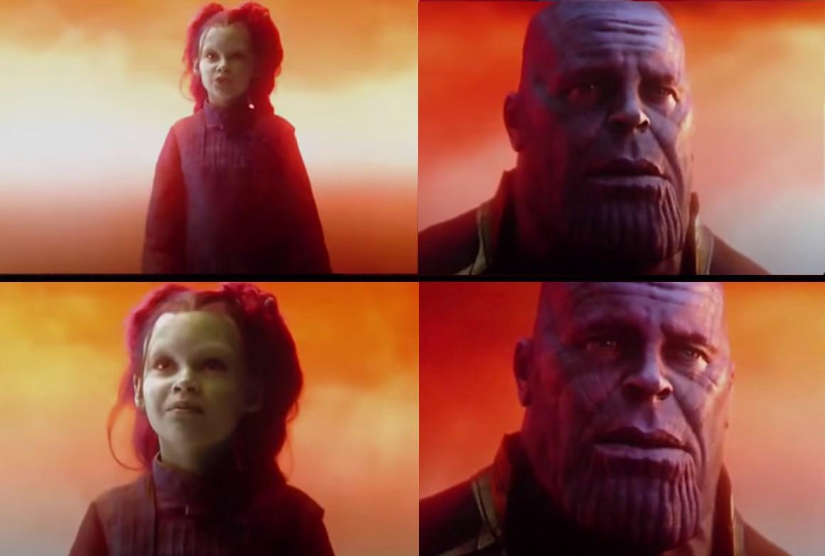 Thanos And Gamora What Did It Cost Blank Template Imgflip