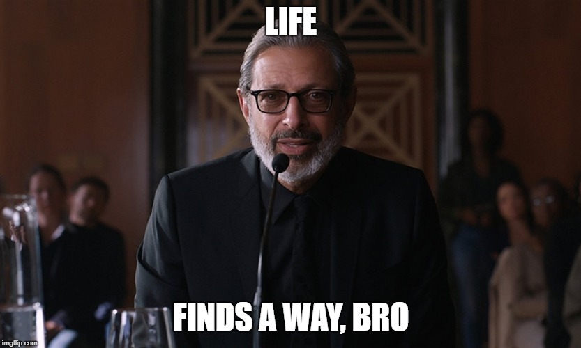 LIFE FINDS A WAY, BRO | made w/ Imgflip meme maker