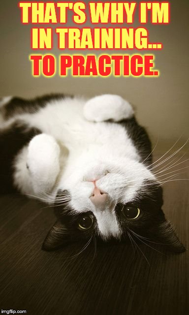 THAT'S WHY I'M IN TRAINING... TO PRACTICE. | made w/ Imgflip meme maker
