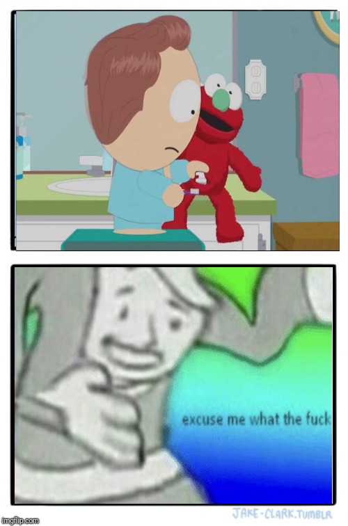 Don't touch me Elmo | image tagged in fallout 3,elmo | made w/ Imgflip meme maker