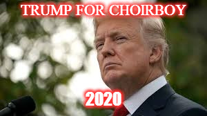My Prez, Not my Preacher | TRUMP FOR CHOIRBOY; 2020 | image tagged in choirboy | made w/ Imgflip meme maker