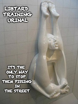 LIBTARD TRAINING URINAL IT'S THE ONLY WAY TO STOP THEM PISSING IN THE STREET | made w/ Imgflip meme maker