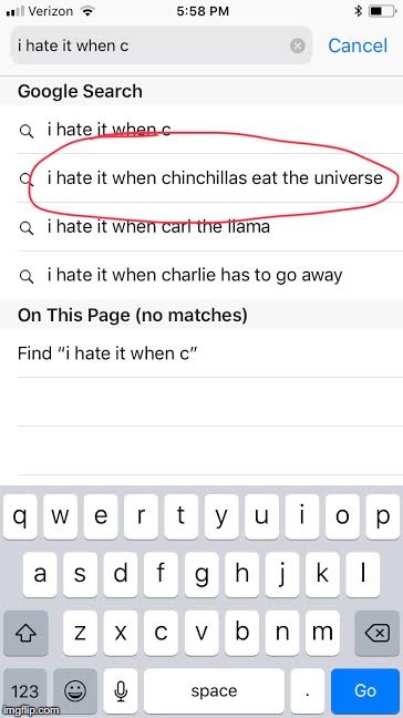 I hate it when... | image tagged in hate,eating,universe | made w/ Imgflip meme maker
