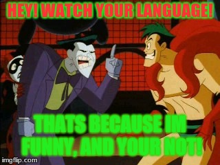 IM FUN! AND YOUR NOT! | HEY! WATCH YOUR LANGUAGE! THATS BECAUSE IM FUNNY, AND YOUR NOT! | image tagged in im fun and your not | made w/ Imgflip meme maker