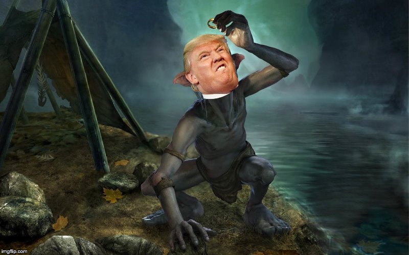 Caption This | image tagged in trump,gollum | made w/ Imgflip meme maker