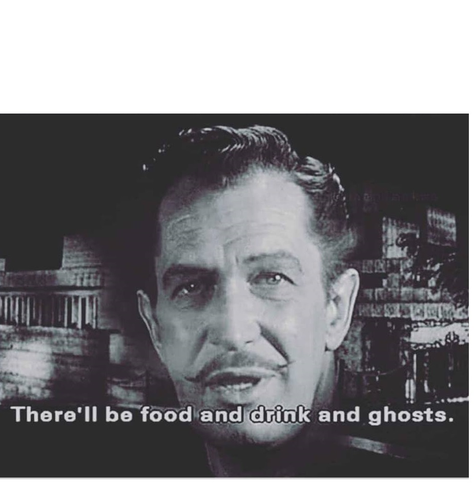 FOOD AND WINE AND GHOSTS VINCENT PRICE Blank Meme Template