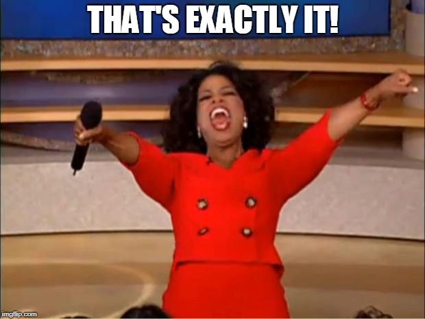 Oprah You Get A Meme | THAT'S EXACTLY IT! | image tagged in memes,oprah you get a | made w/ Imgflip meme maker