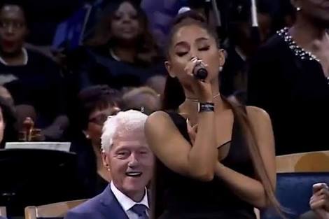 High Quality Bill Clinton Ariana Grande Blank Meme Template