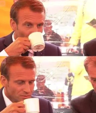Macron finnish coffee Blank Meme Template