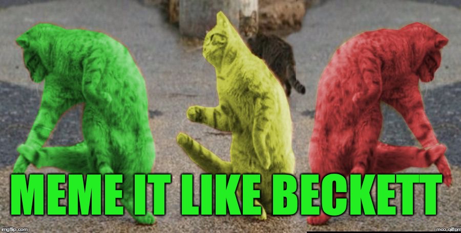 Three Dancing RayCats | MEME IT LIKE BECKETT | image tagged in three dancing raycats | made w/ Imgflip meme maker