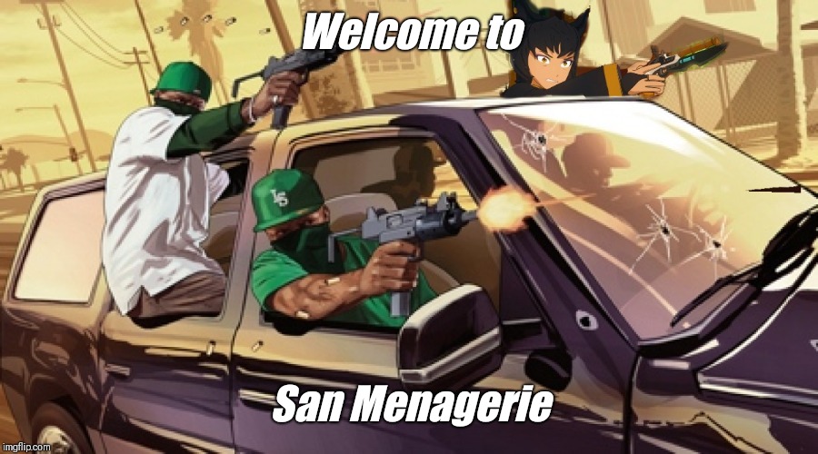RWBY All you had to do was follow the damn train Kali! | Welcome to; San Menagerie | image tagged in rwby | made w/ Imgflip meme maker