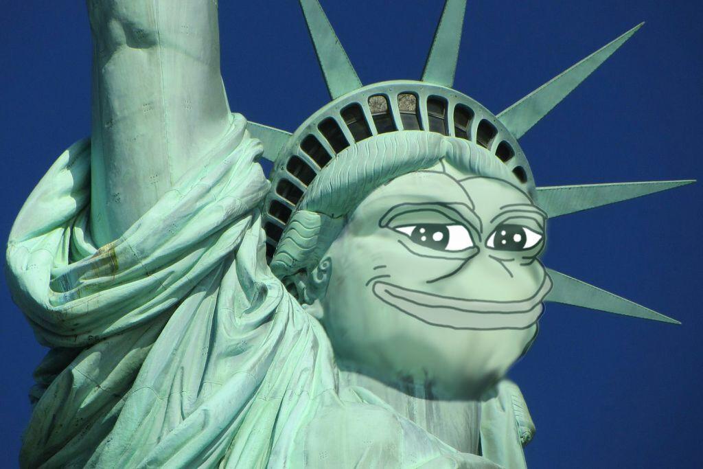 Pepe the symbol of liberty Meme Generator. 