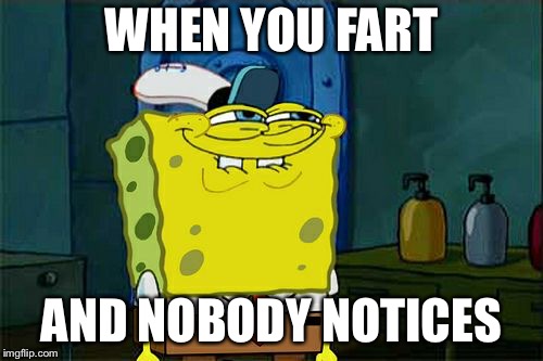 Don't You Squidward Meme | WHEN YOU FART; AND NOBODY NOTICES | image tagged in memes,dont you squidward | made w/ Imgflip meme maker