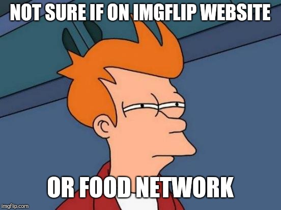 Futurama Fry Meme | NOT SURE IF ON IMGFLIP WEBSITE OR FOOD NETWORK | image tagged in memes,futurama fry | made w/ Imgflip meme maker
