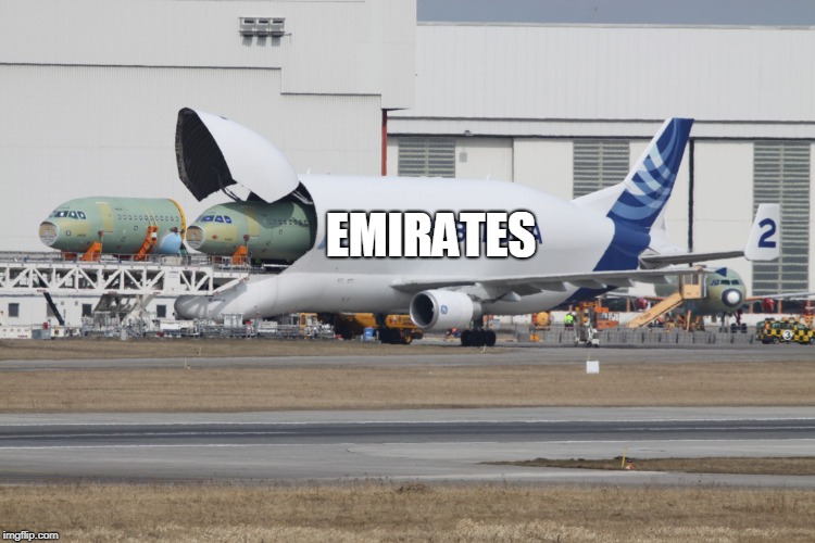 EMIRATES | image tagged in airbus | made w/ Imgflip meme maker