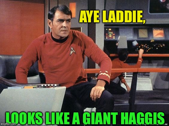 AYE LADDIE, LOOKS LIKE A GIANT HAGGIS | made w/ Imgflip meme maker