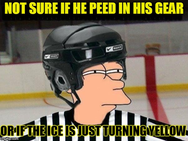 NOT SURE IF HE PEED IN HIS GEAR OR IF THE ICE IS JUST TURNING YELLOW | made w/ Imgflip meme maker