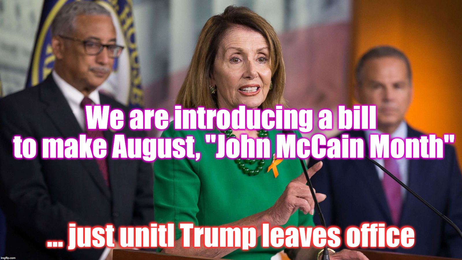 you know they're thinking about it.... | We are introducing a bill to make August, "John McCain Month" ... just unitl Trump leaves office | image tagged in john mccain | made w/ Imgflip meme maker