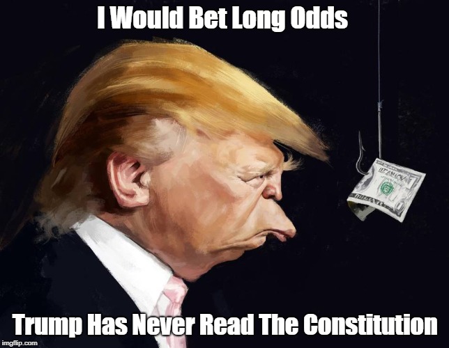 I Would Bet Long Odds Trump Has Never Read The Constitution | made w/ Imgflip meme maker