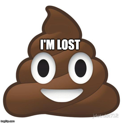 poop | I'M LOST | image tagged in poop | made w/ Imgflip meme maker