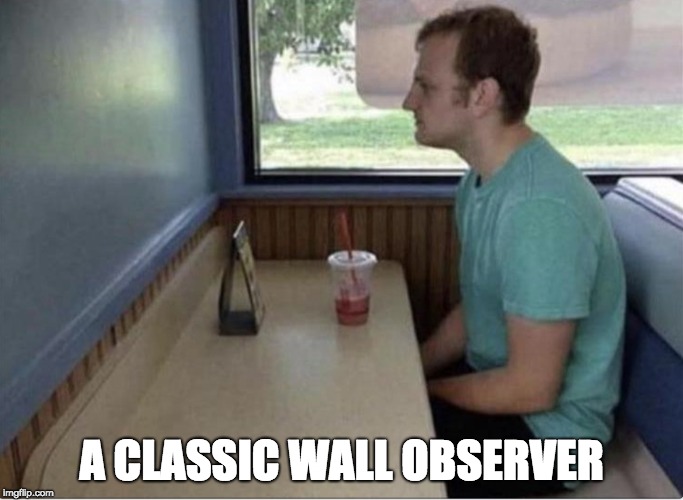 A CLASSIC WALL OBSERVER | made w/ Imgflip meme maker