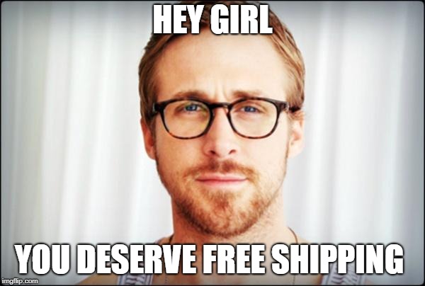 hey girl | HEY GIRL; YOU DESERVE FREE SHIPPING | image tagged in hey girl | made w/ Imgflip meme maker
