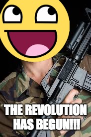 Military | THE REVOLUTION HAS BEGUN!!! | image tagged in derpy,military | made w/ Imgflip meme maker