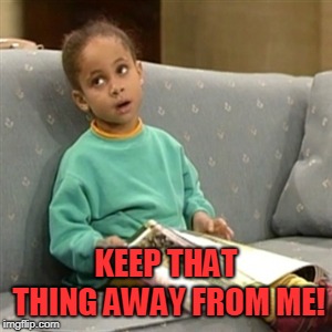 Olivia Cosby Show | KEEP THAT THING AWAY FROM ME! | image tagged in olivia cosby show | made w/ Imgflip meme maker
