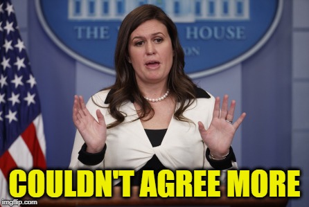 Sarah H Sanders No More Facts | COULDN'T AGREE MORE | image tagged in sarah h sanders no more facts | made w/ Imgflip meme maker