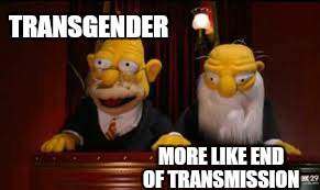 indicate  | TRANSGENDER MORE LIKE END OF TRANSMISSION | image tagged in indicate | made w/ Imgflip meme maker