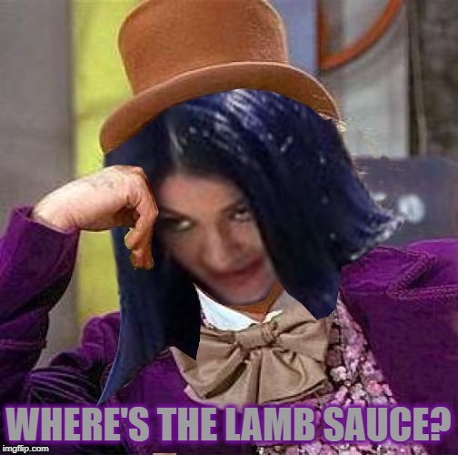 Creepy Condescending Mima | WHERE'S THE LAMB SAUCE? | image tagged in creepy condescending mima | made w/ Imgflip meme maker