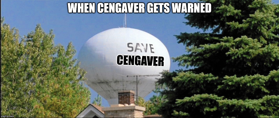 Only Kogama discorders will understand | WHEN CENGAVER GETS WARNED; CENGAVER | image tagged in memes,kogama,discord | made w/ Imgflip meme maker