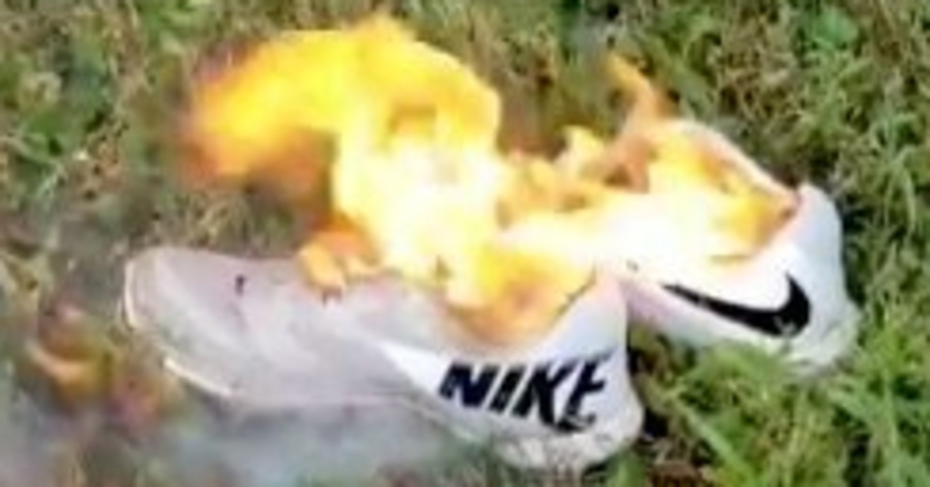 Burning Nikes Blank Meme Template