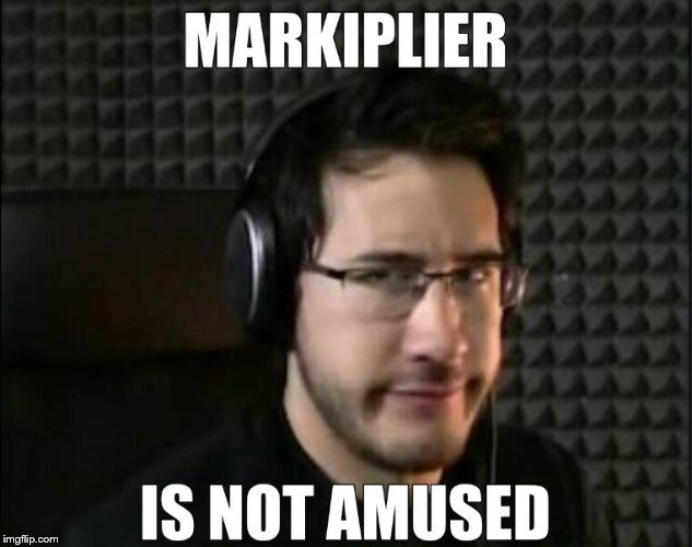 The New Grumpy Cat! | image tagged in markiplier,not amused | made w/ Imgflip meme maker