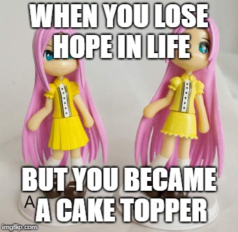 WHEN YOU LOSE HOPE IN LIFE; BUT YOU BECAME A CAKE TOPPER | image tagged in cake | made w/ Imgflip meme maker