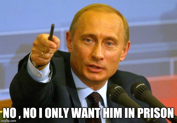 Good Guy Putin Meme | NO , NO I ONLY WANT HIM IN PRISON | image tagged in memes,good guy putin | made w/ Imgflip meme maker