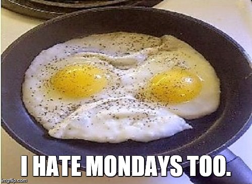 I HATE MONDAYS TOO. | made w/ Imgflip meme maker