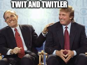 donald trump rudy giuliani | TWIT AND TWITLER | image tagged in donald trump rudy giuliani | made w/ Imgflip meme maker