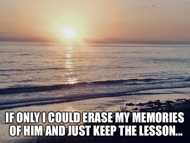 Jen’s light | IF ONLY I COULD ERASE MY MEMORIES OF HIM AND JUST KEEP THE LESSON... | image tagged in jens light | made w/ Imgflip meme maker