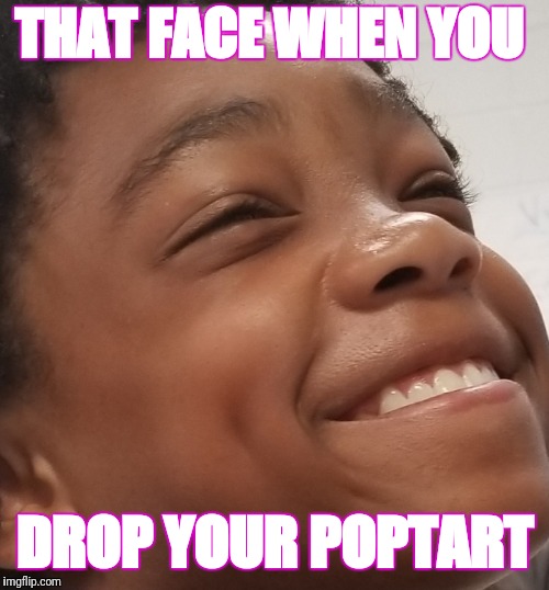 THAT FACE WHEN YOU; DROP YOUR POPTART | image tagged in poptart drop | made w/ Imgflip meme maker