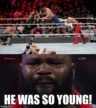  HE WAS SO YOUNG! | image tagged in the new face of the wwe after wrestlemania 30,wwe,rko | made w/ Imgflip meme maker