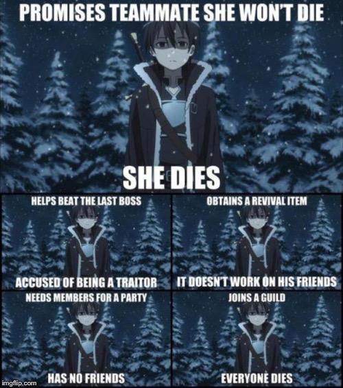 Sword Art Online | image tagged in anime,first world problems | made w/ Imgflip meme maker